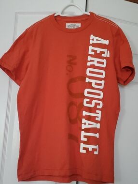 Aeropostale Men's Orange T-Shirt, Size Large